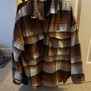 12th Tribe Flannel Shacket NWOT